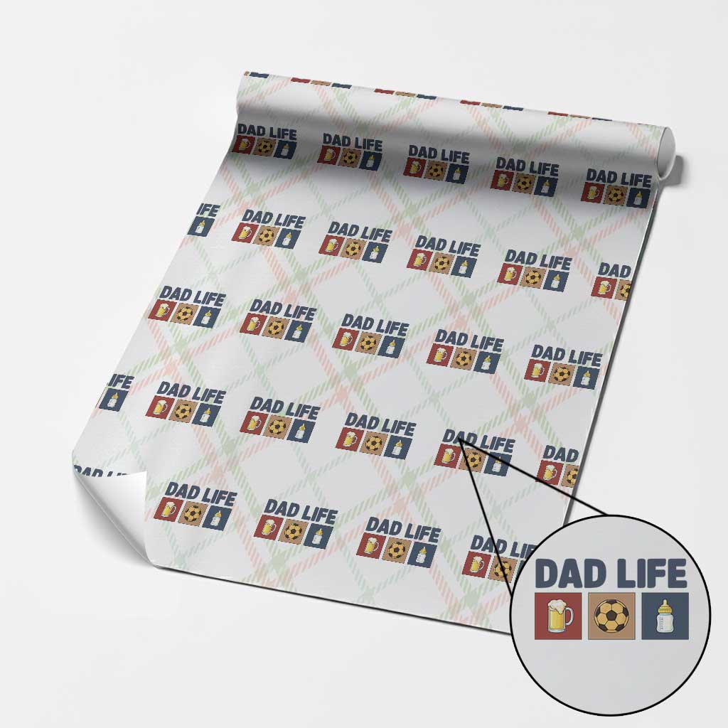 Dad Life Soccer Beer Baby Bottle Wrapping Paper Roll Fathers Day Gift TS12 Christmas Plaid Print Your Wear