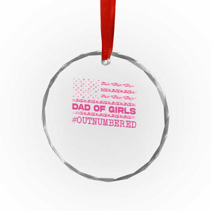 Dad Of Girls Crystal Glass Ornament Funny Girl Dads Pink Camo American Flag TS10 Print Your Wear
