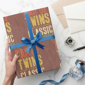 Dad Of Twins Classic Overachiever Wrapping Paper Roll Proud Twin Father