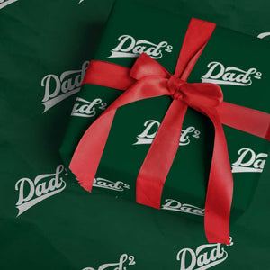 Dad Of Two Wrapping Paper Roll Funny Daddy 2 Promoted for The Second Time TS11 Green Print Your Wear