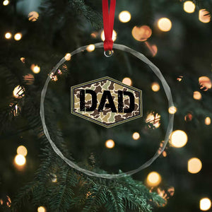Dad Retro Old Camo Hunting Daddy Fathers Day Crystal Glass Ornament Dad Retro Old Camo Hunting Daddy Fathers Day TS11 Print Your Wear