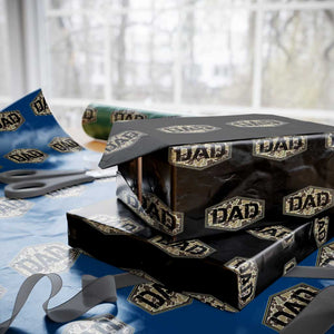 Dad Retro Old Camo Hunting Daddy Fathers Day Wrapping Paper Roll Dad Retro Old Camo Hunting Daddy Fathers Day TS11 Black Print Your Wear