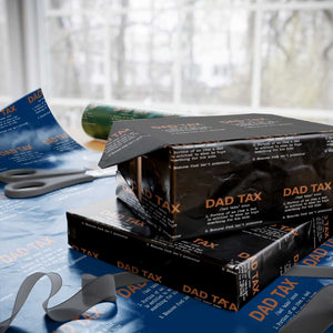 Dad Tax Wrapping Paper Roll Funny Fathers Day TS10 Black Print Your Wear