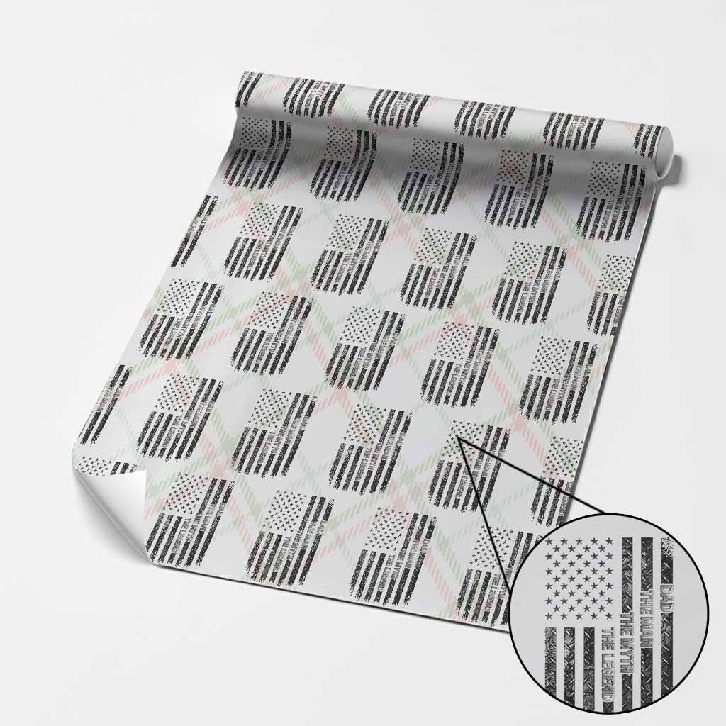 Dad The Man The Myth The Legend Wrapping Paper Roll Proud American Welder Gift TS12 Christmas Plaid Print Your Wear