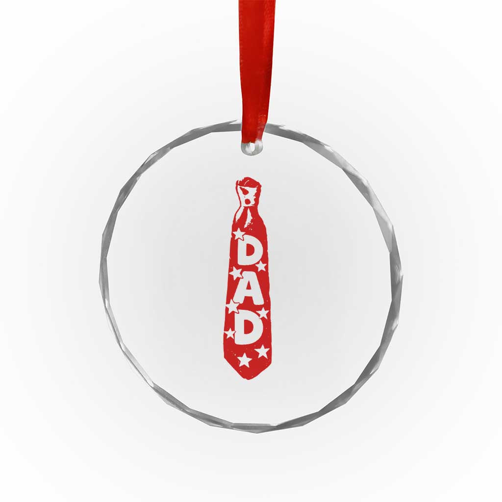 Dad Tie Star Music Lover Fathers Day Crystal Glass Ornament TS11 Print Your Wear