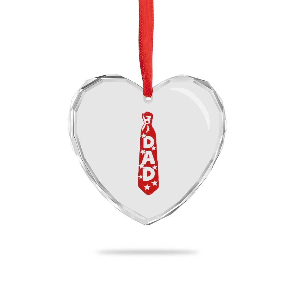Dad Tie Star Music Lover Fathers Day Heart Crystal Glass Ornament TS11 Print Your Wear