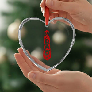 Dad Tie Star Music Lover Fathers Day Heart Crystal Glass Ornament TS11 Print Your Wear