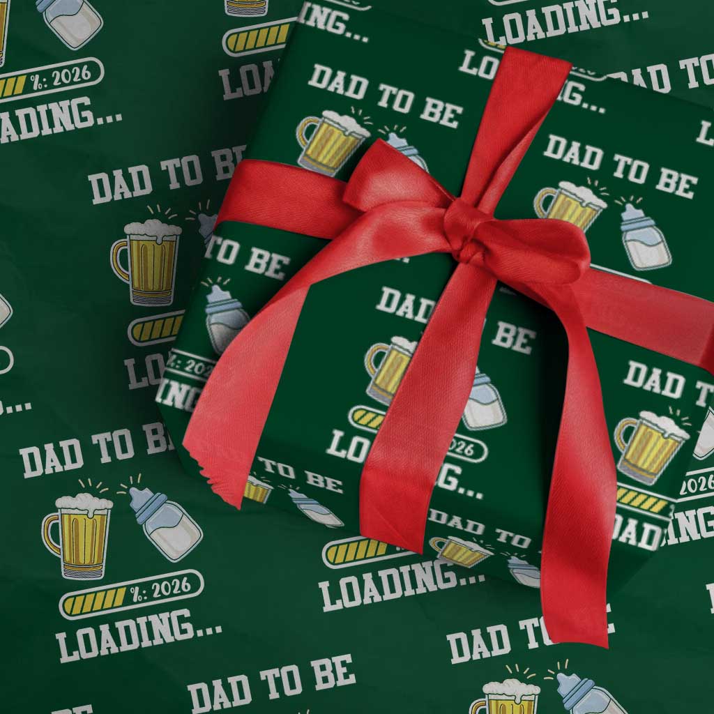 Dad to Be 2026 Wrapping Paper Roll Funny Pregnancy Reveal