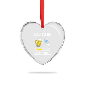 Dad to Be 2026 Heart Crystal Glass Ornament Funny Pregnancy Reveal TS14 Print Your Wear