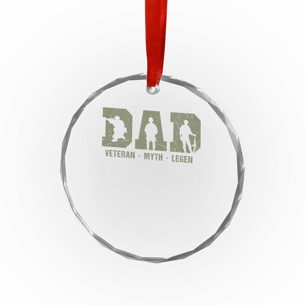 Dad Veteran Myth Legend Dad Military Father Gift Crystal Glass Ornament TS14 Print Your Wear