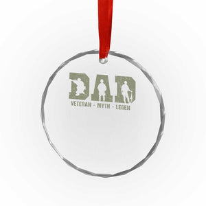 Dad Veteran Myth Legend Dad Military Father Gift Crystal Glass Ornament TS14 Print Your Wear