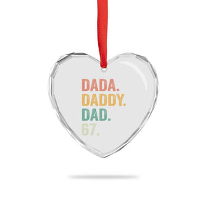 Dada Daddy Dad 67 Heart Crystal Glass Ornament Funny Six Seven Father's Day TS11 Print Your Wear