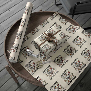 Dada Goose On The Loose Wrapping Paper Roll Funny Fatherhood Humor Gift TS12 Beige Print Your Wear