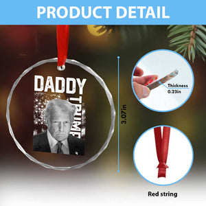 Daddy Trump Crystal Glass Ornament Patriotic American Flag TS02 Print Your Wear