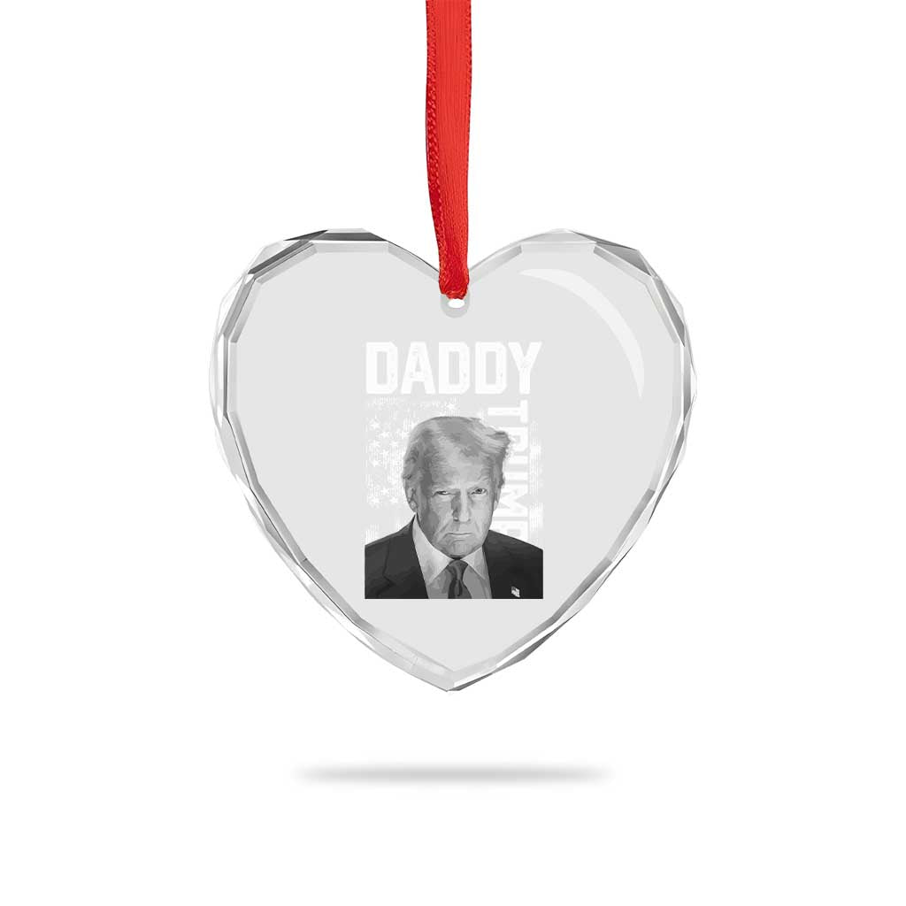 Daddy Trump Heart Crystal Glass Ornament Patriotic American Flag TS02 Print Your Wear