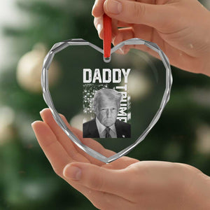 Daddy Trump Heart Crystal Glass Ornament Patriotic American Flag TS02 Print Your Wear