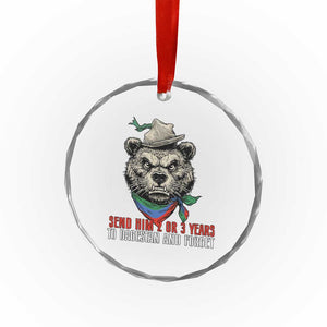 Dagestan Bear MMA Fighter Discipline Crystal Glass Ornament Send Him 2 3 Years and Forget TS02 Print Your Wear