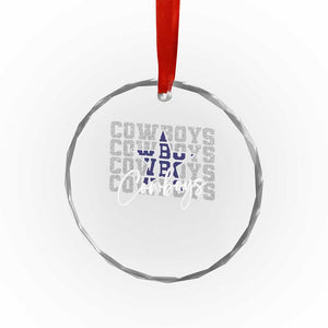 DFC Game Day Crystal Glass Ornament Blue Star Football Lover Faux Glitter TS11 Print Your Wear