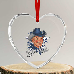 DFC Game Day Heart Crystal Glass Ornament Funny Blue Star Sport Fan Football Game TS11 Transparent Glass 3'' Heart Print Your Wear