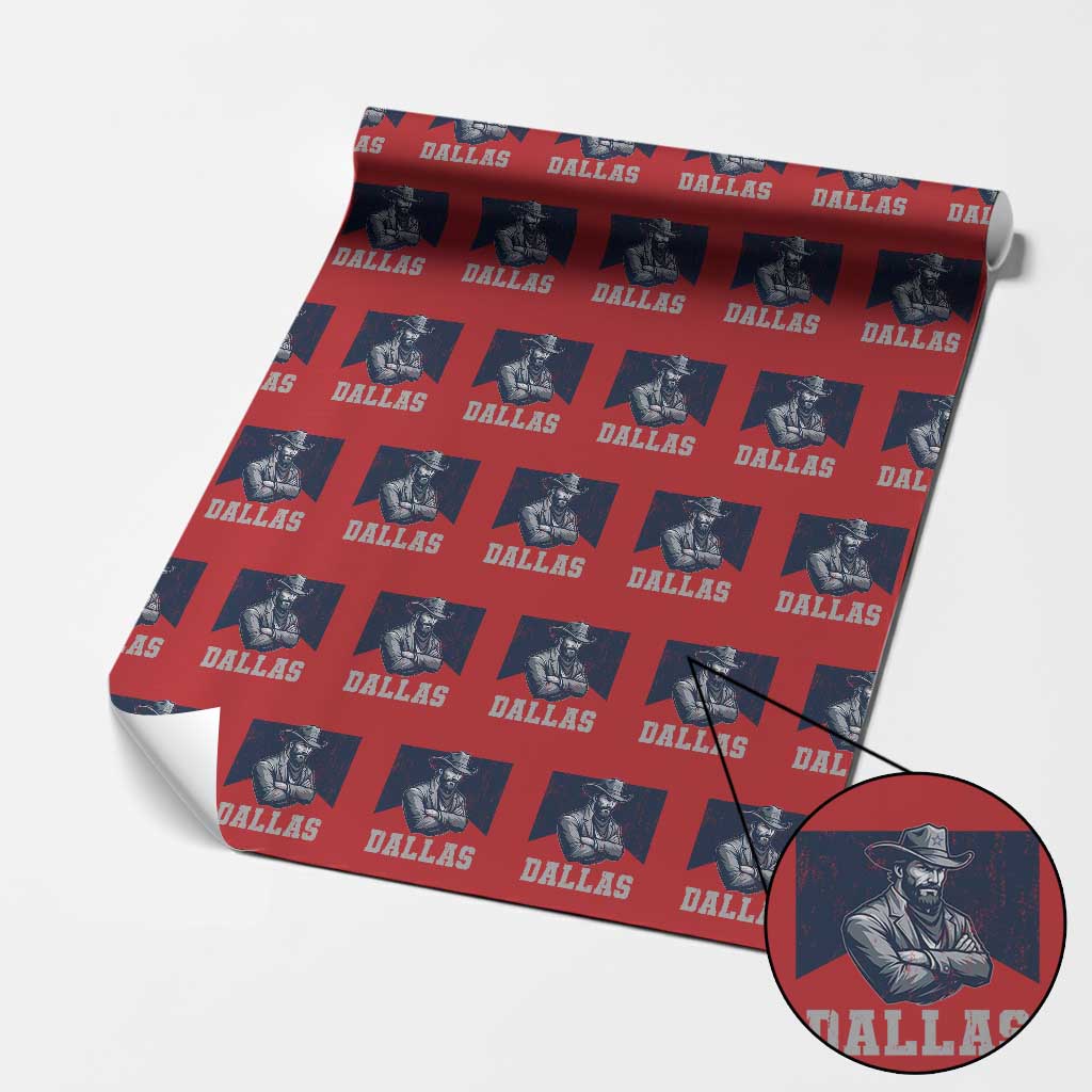 DFC Game Day Wrapping Paper Roll Blue Star Football Game Sport Lover TS11 Red Print Your Wear