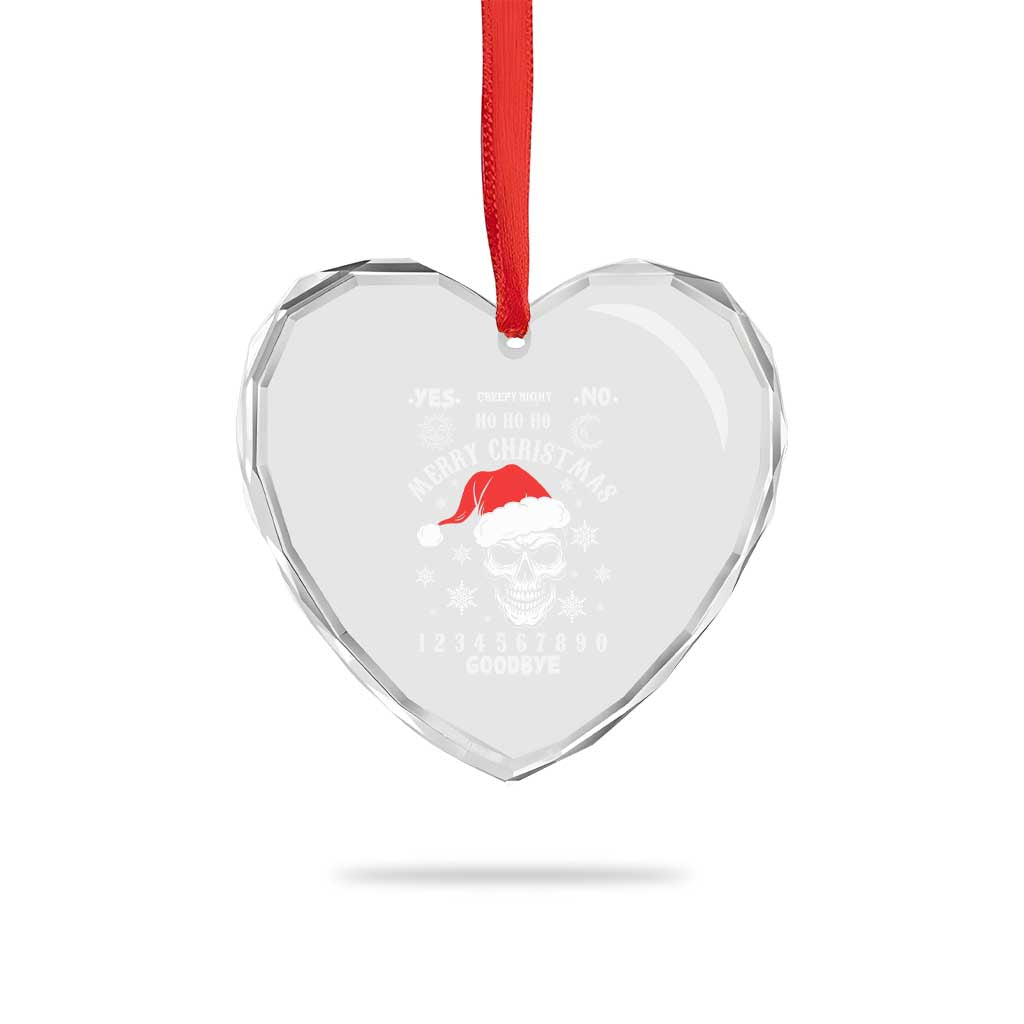 Dark Christmas Spirit Board Heart Crystal Glass Ornament Creepy Merry Xmas Skull and Ouija Horror Holiday TS02 Print Your Wear