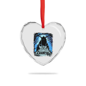 Dark Gothic Christmas Krampus Heart Crystal Glass Ornament TS09 Print Your Wear