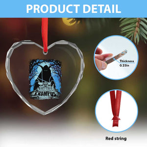Dark Gothic Christmas Krampus Heart Crystal Glass Ornament TS09 Print Your Wear