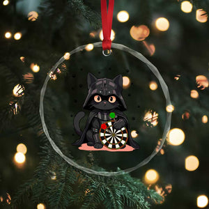 Dark Lord Cat Dartist Gift Crystal Glass Ornament Funny Sci Fi Dart Thrower Gift TS12 Print Your Wear