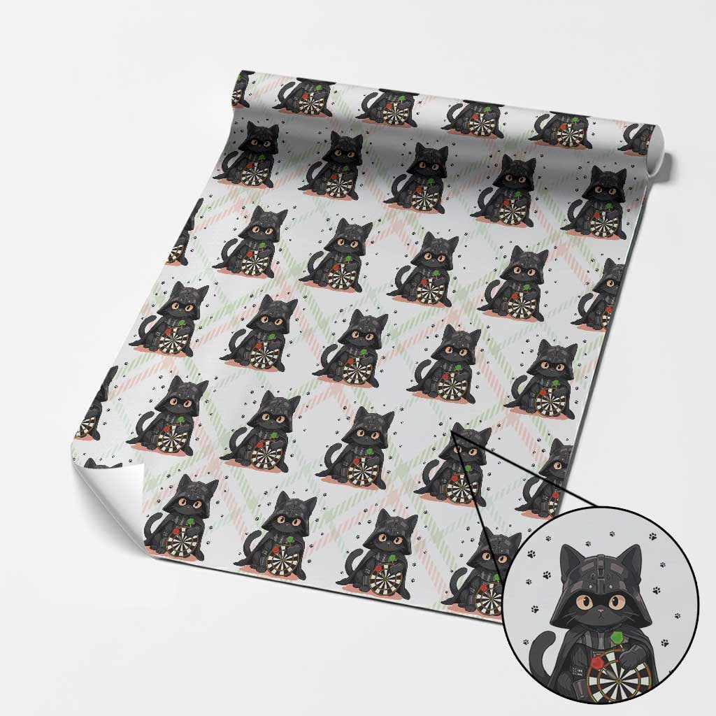 Dark Lord Cat Dartist Gift Wrapping Paper Roll Funny Sci Fi Dart Thrower Gift TS12 Christmas Plaid Print Your Wear