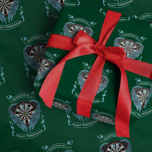 Dart Player Sport Wrapping Paper Roll Darts Happiness Is A Tight Threesome TS12 Green Print Your Wear