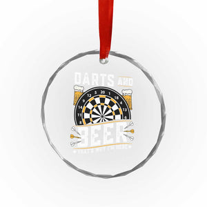 Darts And Beer That Is Why I Am Here Crystal Glass Ornament Funny Pub Game Darts Lover Gift TS12 Print Your Wear
