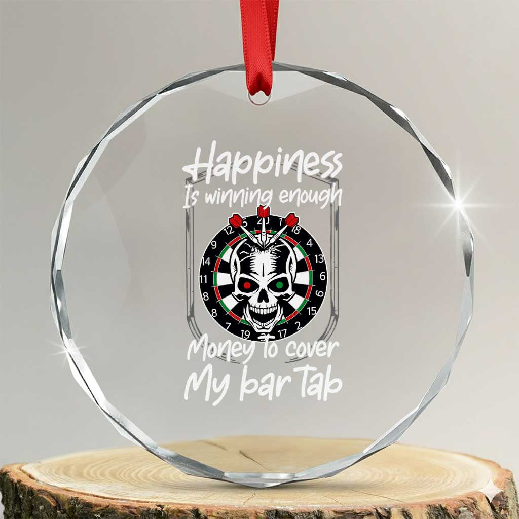 Darts Lover Drinking Game Crystal Glass Ornament Winning Money To Cover My Bar Tab TS12 Transparent Glass 3'' Circle Print Your Wear