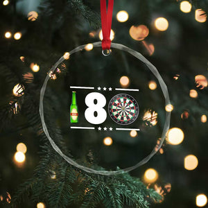 Darts Master 180 And Beer Crystal Glass Ornament Funny Bullseye Shooter Gift TS12 Print Your Wear