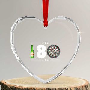 Darts Master 180 And Beer Heart Crystal Glass Ornament Funny Bullseye Shooter Gift TS12 Transparent Glass 3'' Heart Print Your Wear