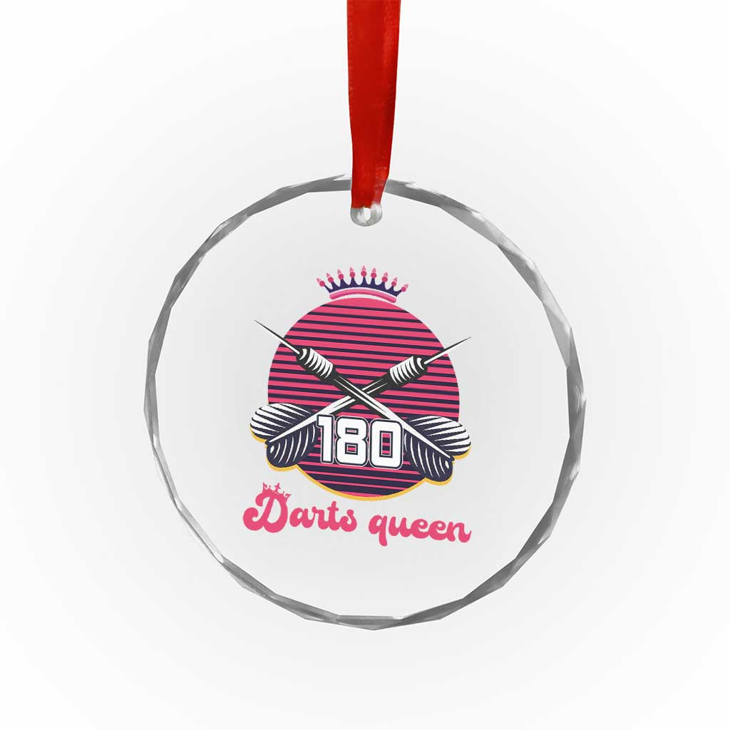 Darts Queen 180 Max Score Crystal Glass Ornament Funny Bullseye Shooter Gift TS12 Print Your Wear
