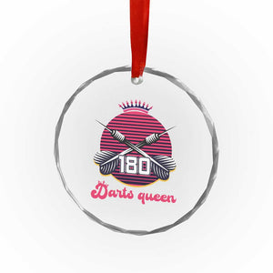 Darts Queen 180 Max Score Crystal Glass Ornament Funny Bullseye Shooter Gift TS12 Print Your Wear
