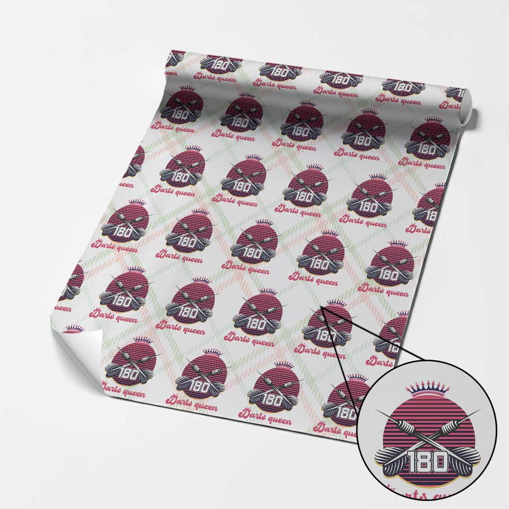 Darts Queen 180 Max Score Wrapping Paper Roll Funny Bullseye Shooter Gift TS12 Christmas Plaid Print Your Wear