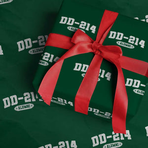 DD-214 Alumni Wrapping Paper Roll US Army Pride Military Veteran Retired TS10 Green Print Your Wear