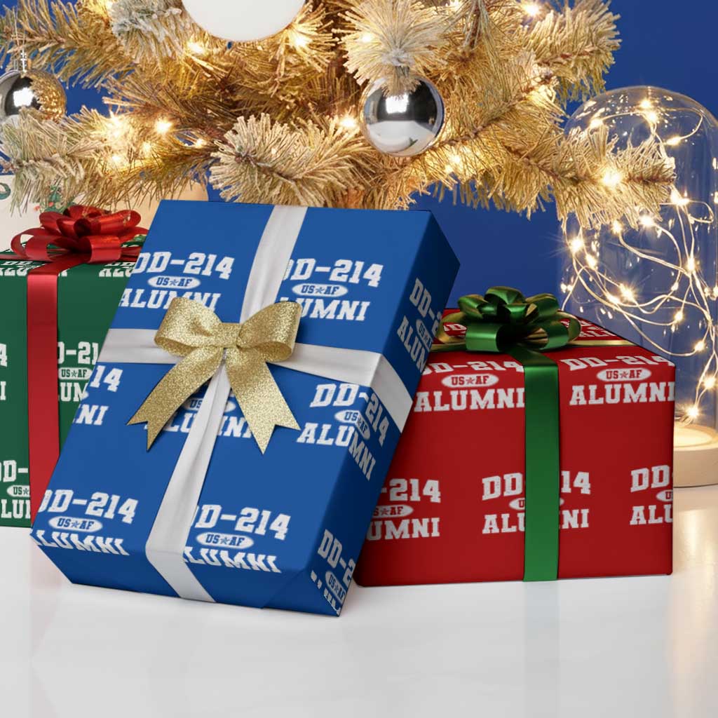 DD-214 US Air Force Alumni Wrapping Paper Roll US Military Veteran Retired TS10 Print Your Wear