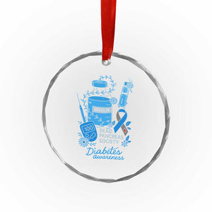 Dead Pancreas Society Crystal Glass Ornament Funny Diabetes Awareness Insulin T1D Support TS10 Print Your Wear