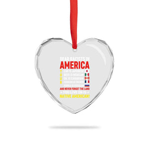 Dear Racists In America Land You Live On Is Native American Heart Crystal Glass Ornament Anti Racism Social Justice