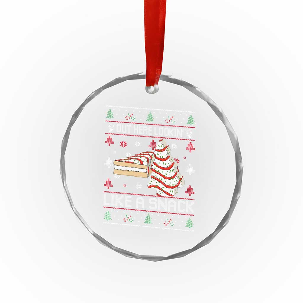 Debbies Christmas Tree Cake Crystal Glass Ornament Out Here Lookin Like A Snack TS10 Print Your Wear