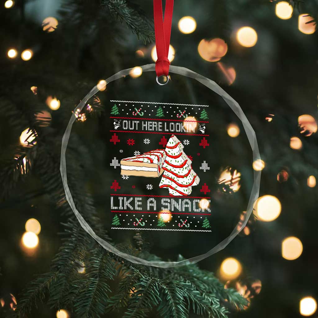 Debbies Christmas Tree Cake Crystal Glass Ornament Out Here Lookin Like A Snack TS10 Print Your Wear