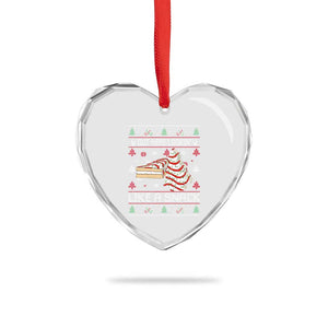Debbies Christmas Tree Cake Heart Crystal Glass Ornament Out Here Lookin Like A Snack TS10 Print Your Wear