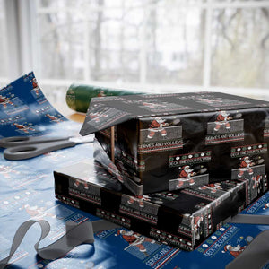 Deck The Courts With Serves And Volleys Wrapping Paper Roll Funny Tennis Ugly Christmas TS12 Black Print Your Wear