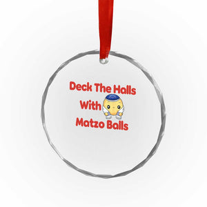 Deck The Halls With Matzo Balls Crystal Glass Ornament Religious Jewish Holiday Gift TS12 Print Your Wear