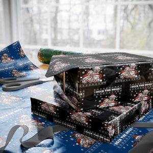 Deck The Hogs Ugly Christmas Sweater Wrapping Paper Roll Pig Lover Gift TS12 Black Print Your Wear