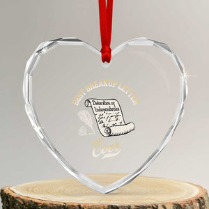 Declaration Of Independence 1776 Funny History Heart Crystal Glass Ornament Best Breakup Letter Ever Humor