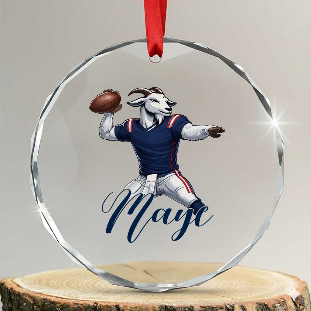 Dedicated Maye Lover Crystal Glass Ornament Football Fan Supporter TS12 Transparent Glass 3'' Circle Print Your Wear