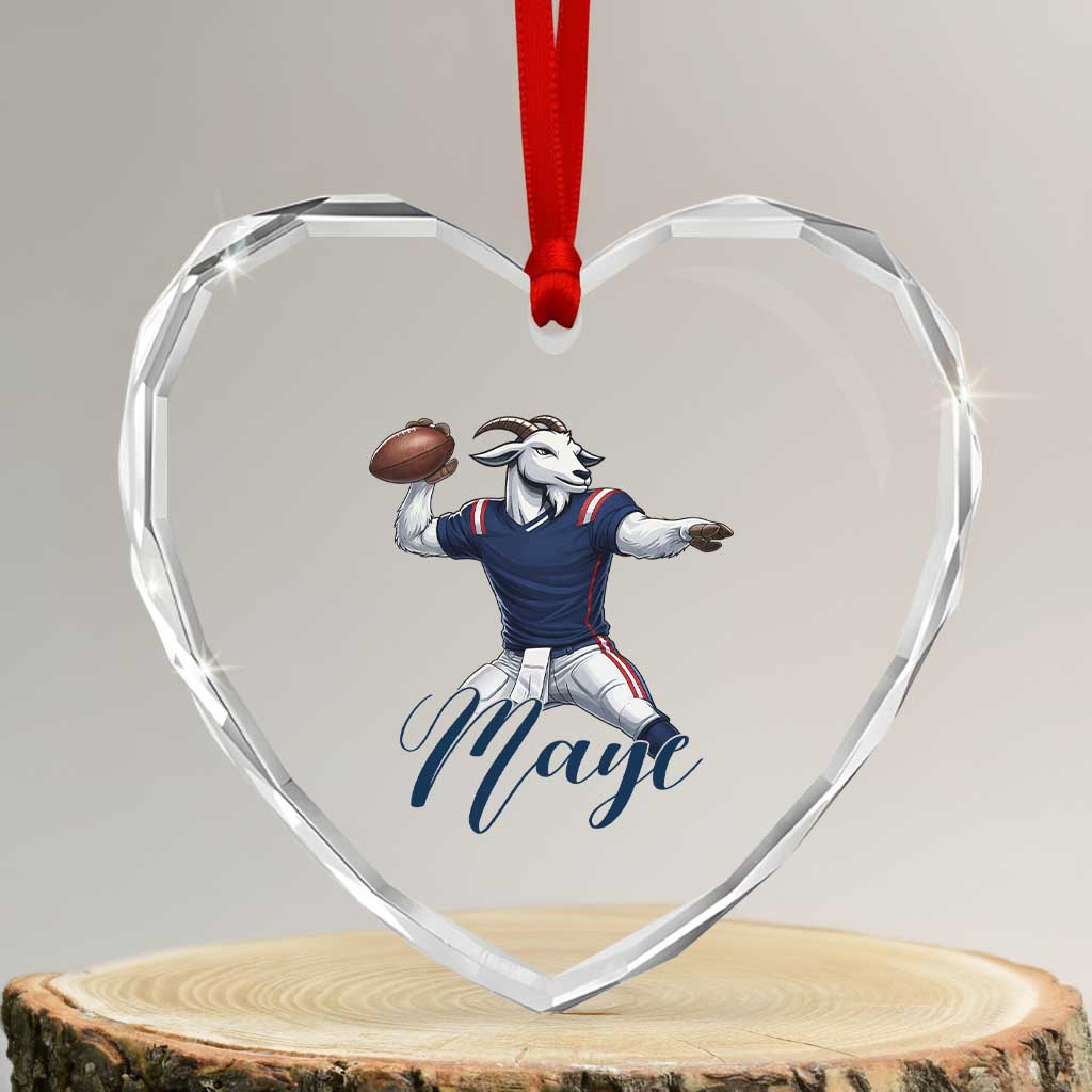 Dedicated Maye Lover Heart Crystal Glass Ornament Football Fan Supporter TS12 Transparent Glass 3'' Heart Print Your Wear